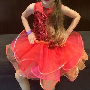 Weissman Radiant Red Sequin Dance Costume
